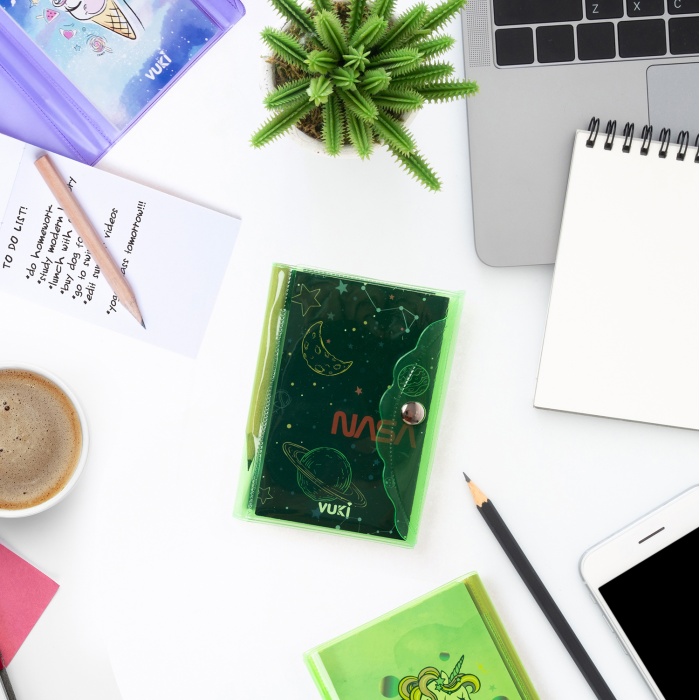 Mini 3 Bölmeli Kalemli Defter