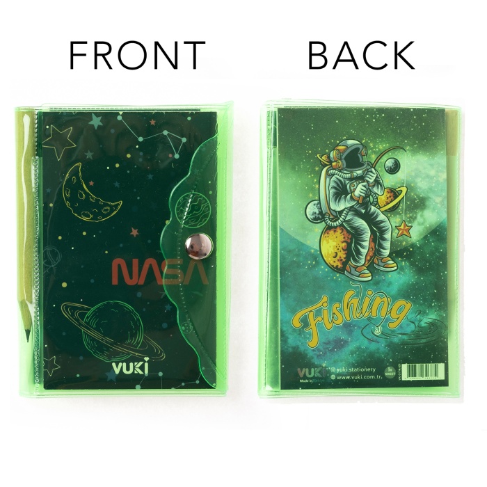 Mini 3 Bölmeli Kalemli Defter