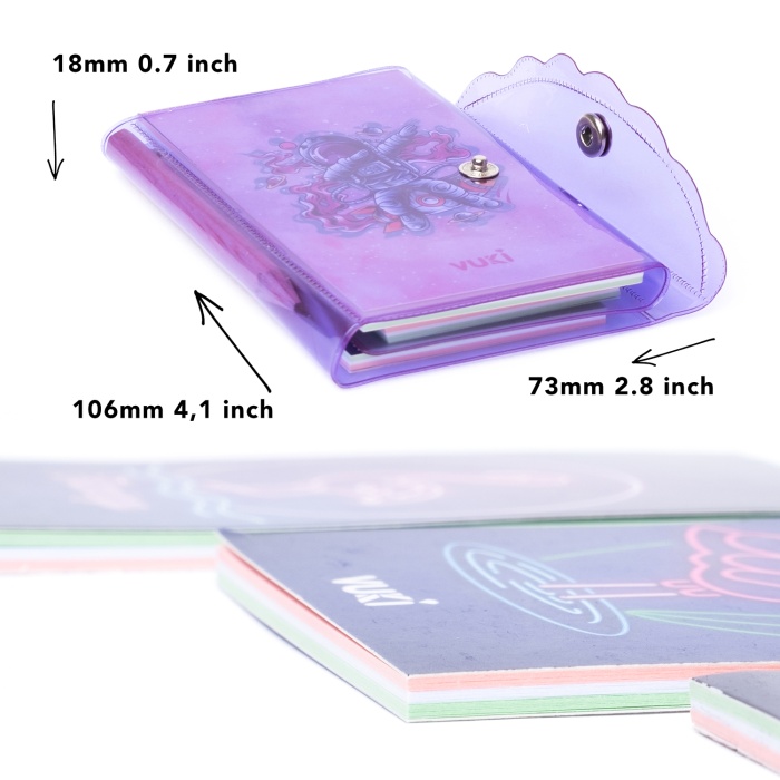 Mini 3 Bölmeli Kalemli Defter