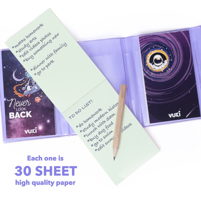 Mini 3 Bölmeli Kalemli Defter