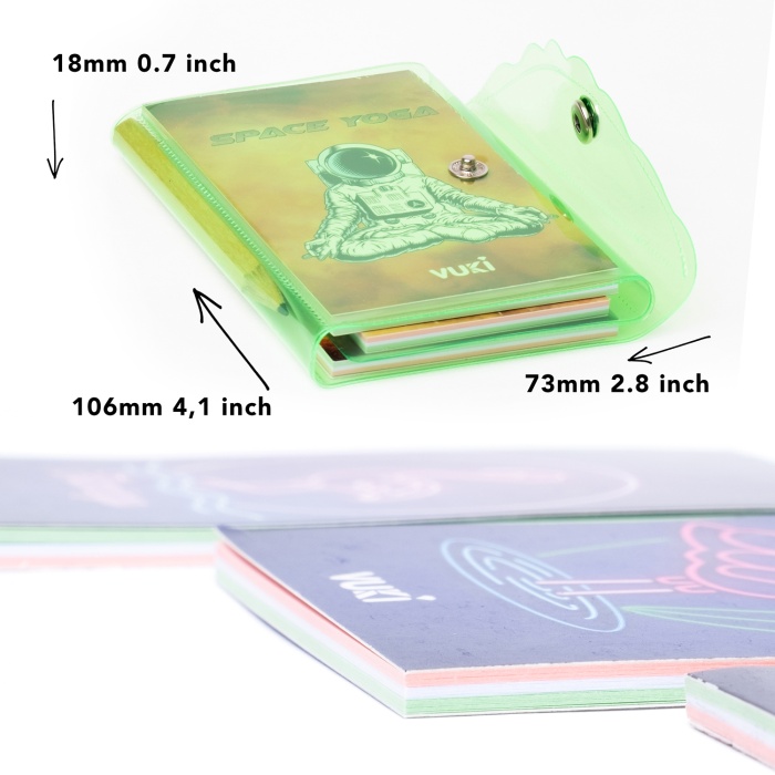 Mini 3 Bölmeli Kalemli Defter