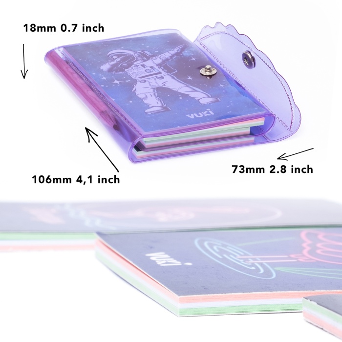Mini 3 Bölmeli Kalemli Defter