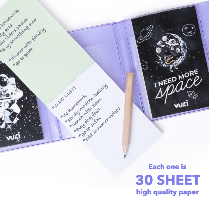 Mini 3 Bölmeli Kalemli Defter