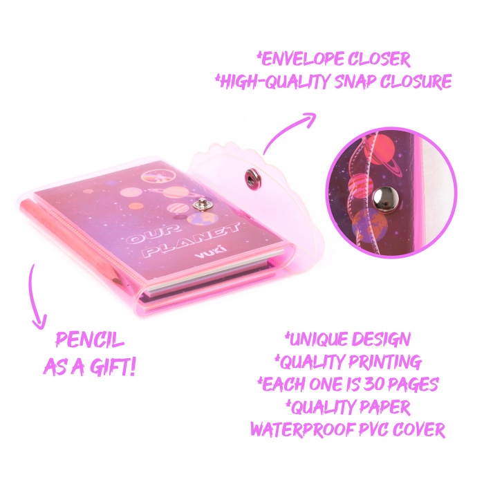 Mini 3 Bölmeli Kalemli Defter
