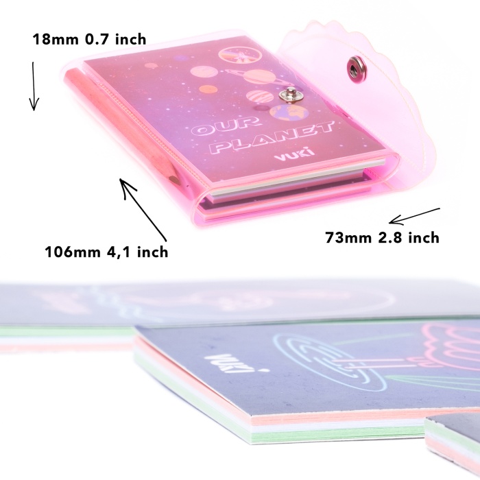 Mini 3 Bölmeli Kalemli Defter
