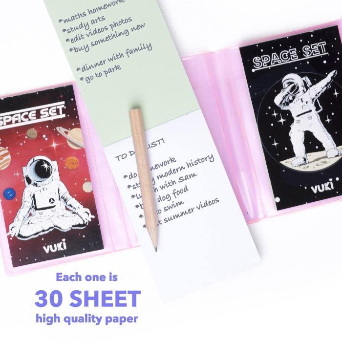 Mini 3 Bölmeli Kalemli Defter