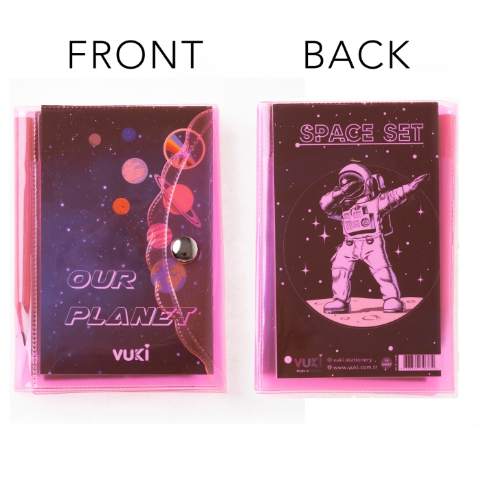 Mini 3 Bölmeli Kalemli Defter