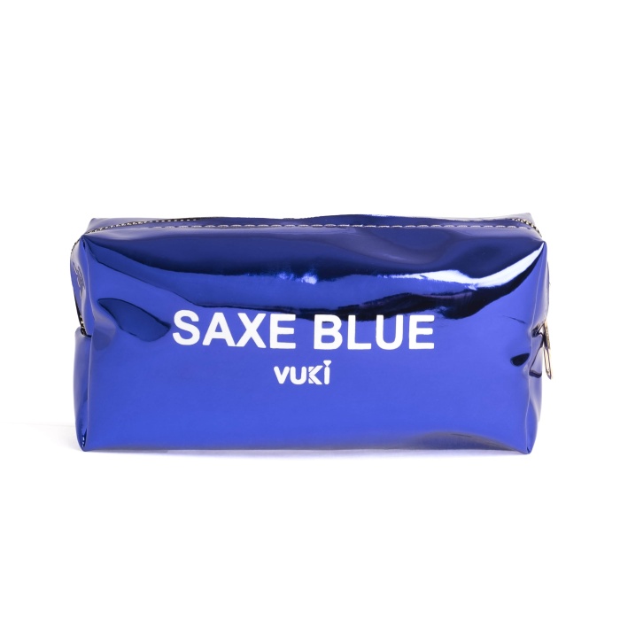 Saxe Blue Aynalı Fermuarlı Kalem Kutu & Makyaj Çantası