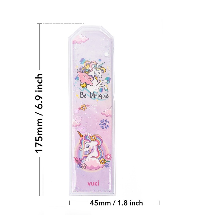 Unicorn Desenli Simli ve Sulu Kitap Ayracı