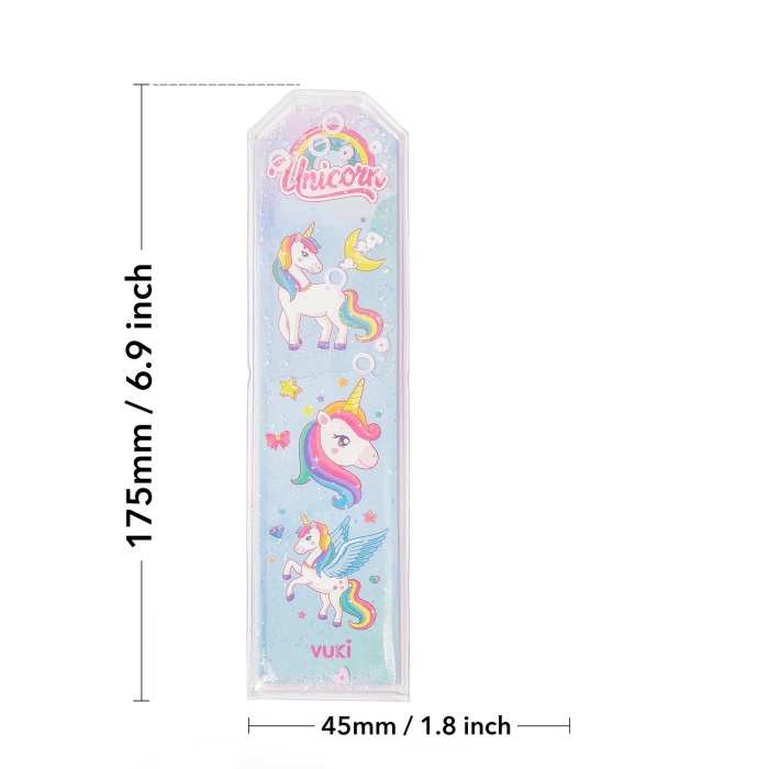 Unicorn Desenli Simli ve Sulu Kitap Ayracı