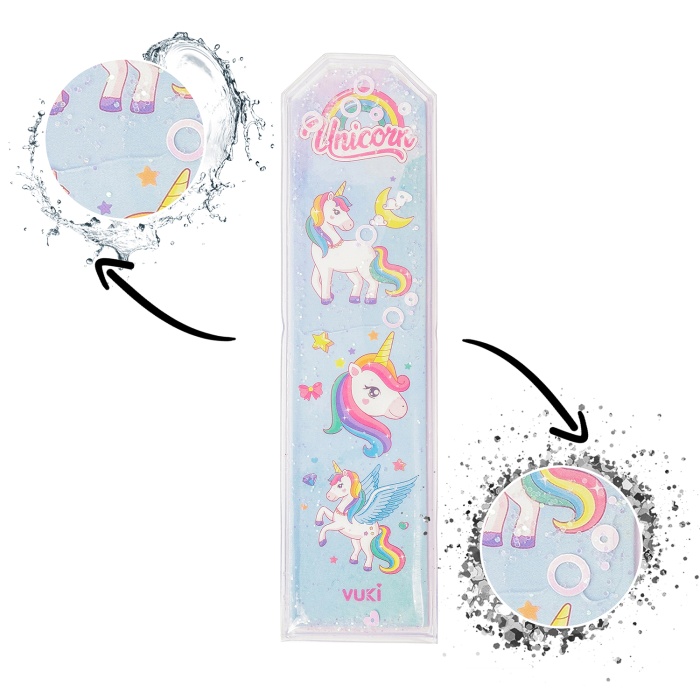 Unicorn Desenli Simli ve Sulu Kitap Ayracı