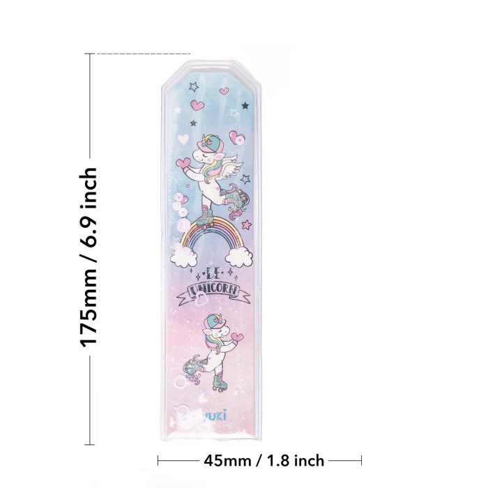 Unicorn Desenli Simli ve Sulu Kitap Ayracı