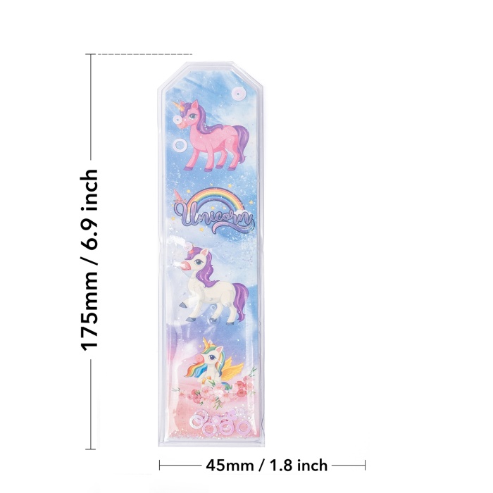 Unicorn Desenli Simli ve Sulu Kitap Ayracı