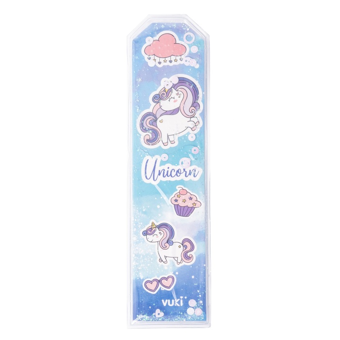 Unicorn Desenli Simli ve Sulu Kitap Ayracı