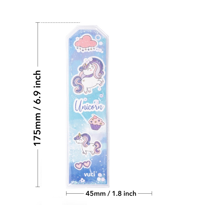 Unicorn Desenli Simli ve Sulu Kitap Ayracı