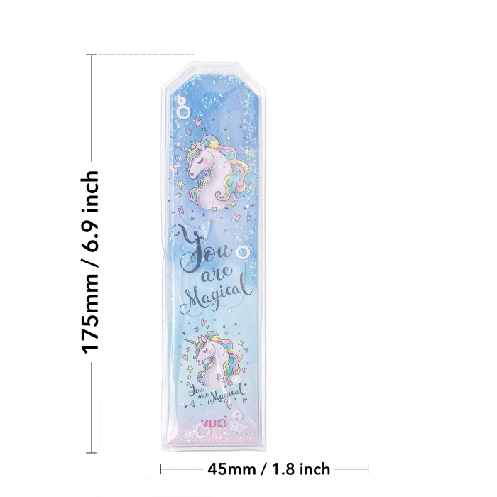 Unicorn Desenli Simli ve Sulu Kitap Ayracı