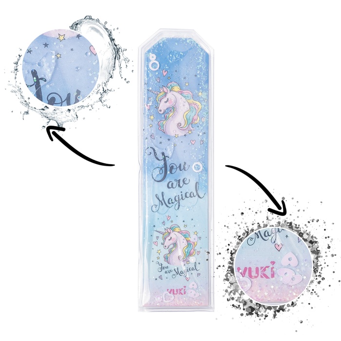 Unicorn Desenli Simli ve Sulu Kitap Ayracı