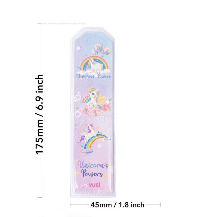 Unicorn Desenli Simli ve Sulu Kitap Ayracı