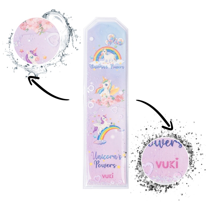 Unicorn Desenli Simli ve Sulu Kitap Ayracı