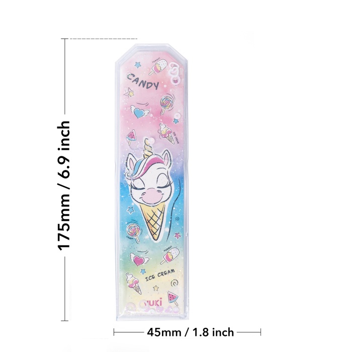 Unicorn Desenli Simli ve Sulu Kitap Ayracı