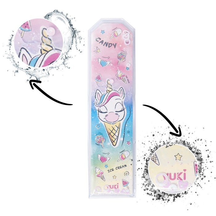Unicorn Desenli Simli ve Sulu Kitap Ayracı