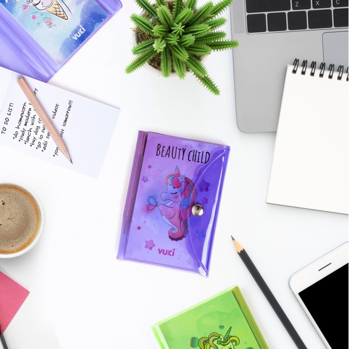 Mini 3 Bölmeli Kalemli Defter