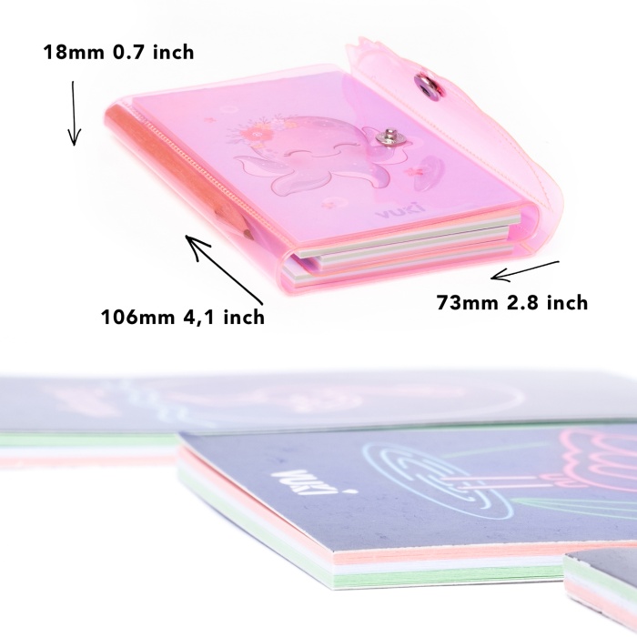 Mini 3 Bölmeli Kalemli Defter