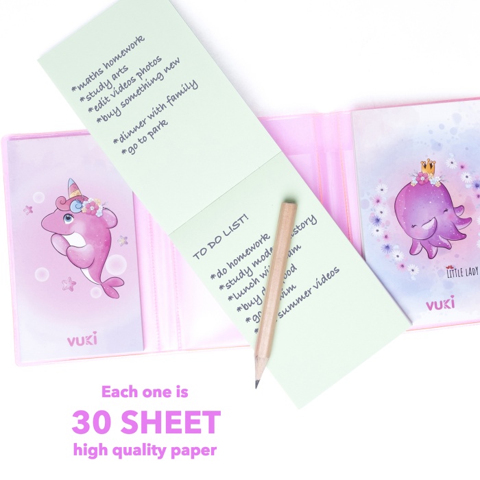 Mini 3 Bölmeli Kalemli Defter