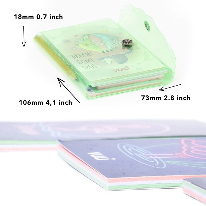 Mini 3 Bölmeli Kalemli Defter