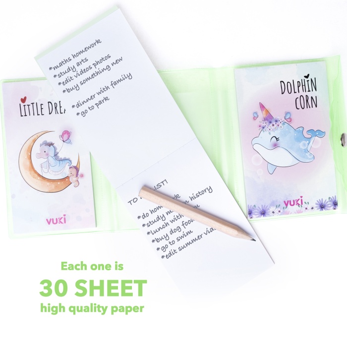 Mini 3 Bölmeli Kalemli Defter