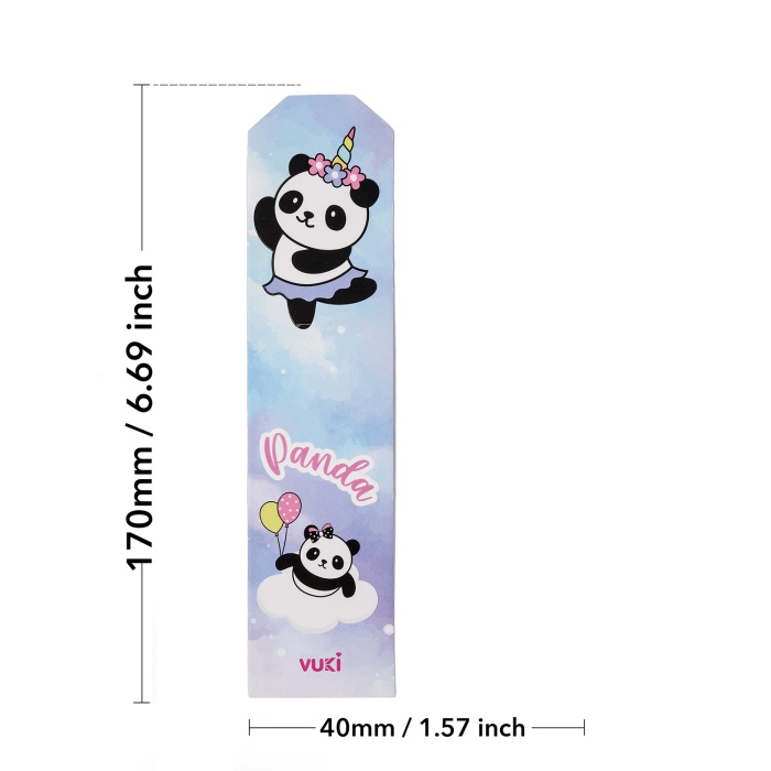 Panda Desenli Kağıt Kitap Ayracı
