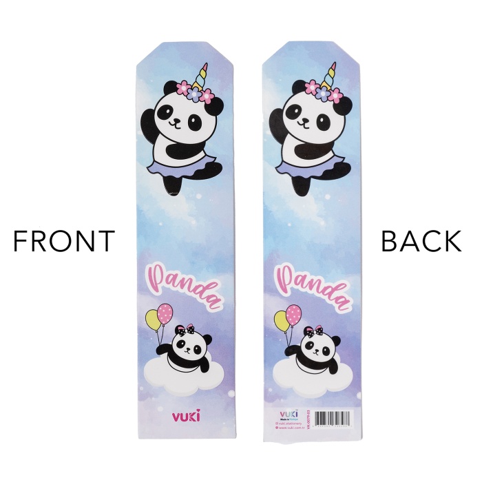 Panda Desenli Kağıt Kitap Ayracı