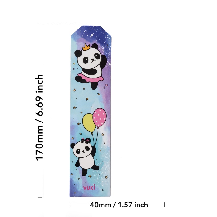 Panda Desenli Kağıt Kitap Ayracı