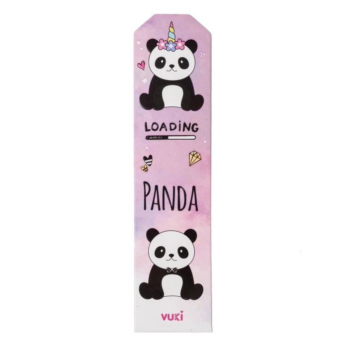 Panda Desenli Kağıt Kitap Ayracı