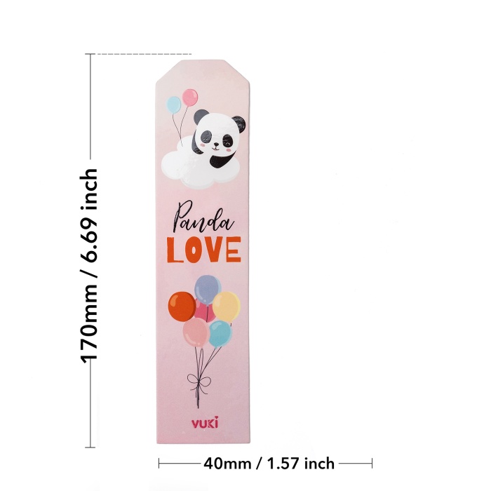 Panda Desenli Kağıt Kitap Ayracı