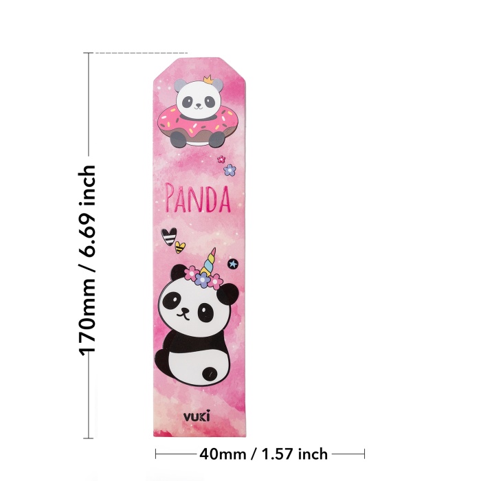 Panda Desenli Kağıt Kitap Ayracı