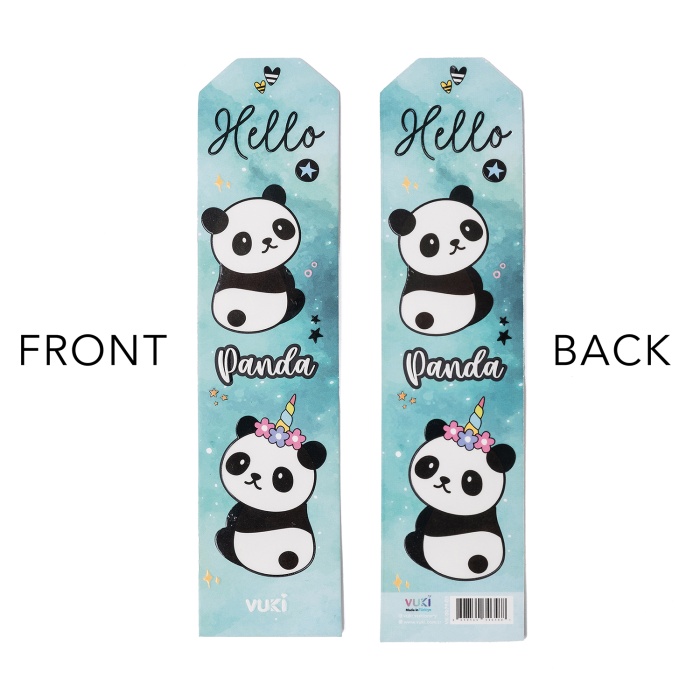 Panda Desenli Kağıt Kitap Ayracı