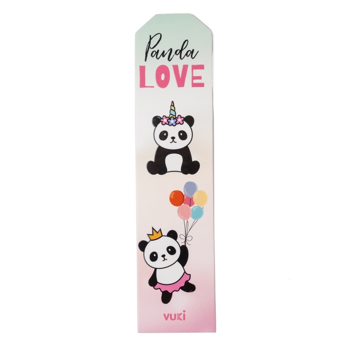Panda Desenli Kağıt Kitap Ayracı