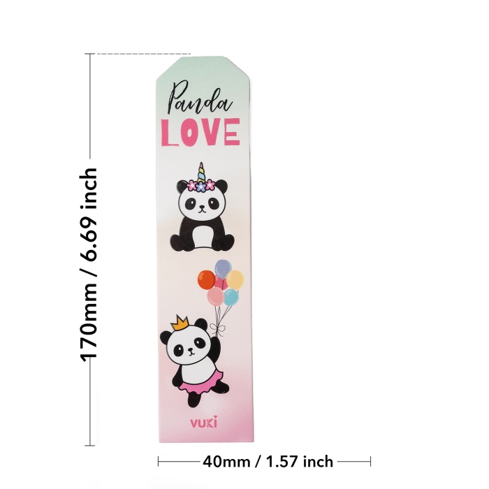 Panda Desenli Kağıt Kitap Ayracı