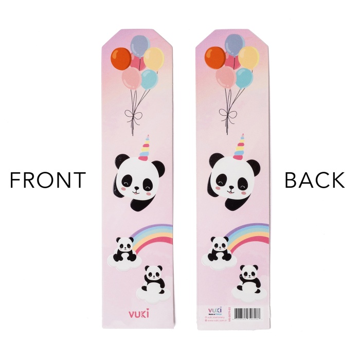 Panda Desenli Kağıt Kitap Ayracı