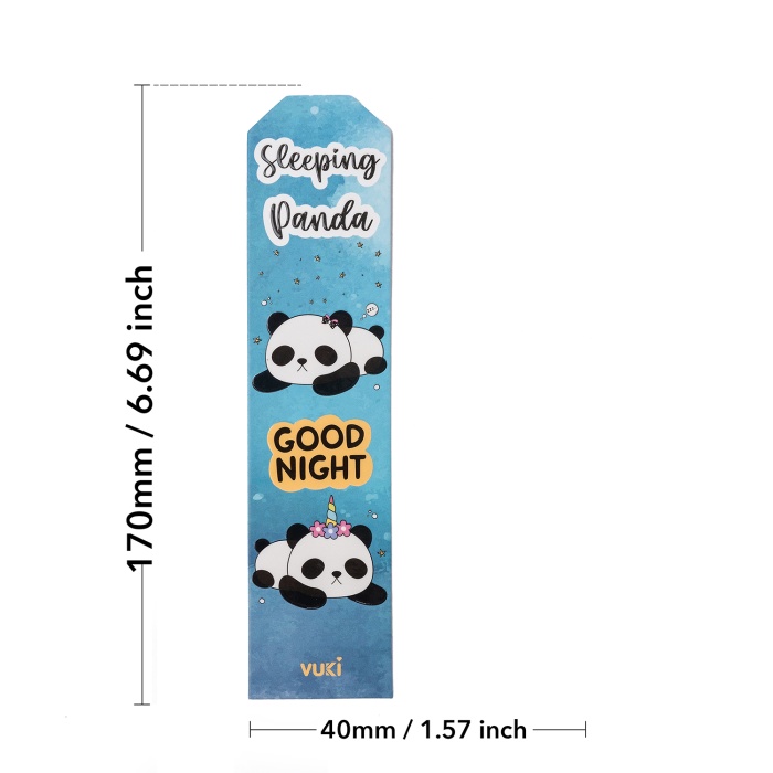 Panda Desenli Kağıt Kitap Ayracı