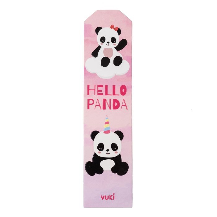 Panda Desenli Kağıt Kitap Ayracı