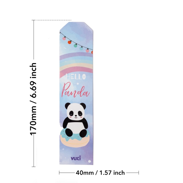 Panda Desenli Kağıt Kitap Ayracı