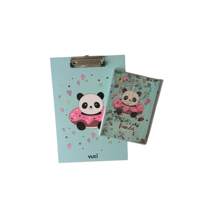 Sekreterlik Defter 2li Kırtasiye Seti - Panda Desenli