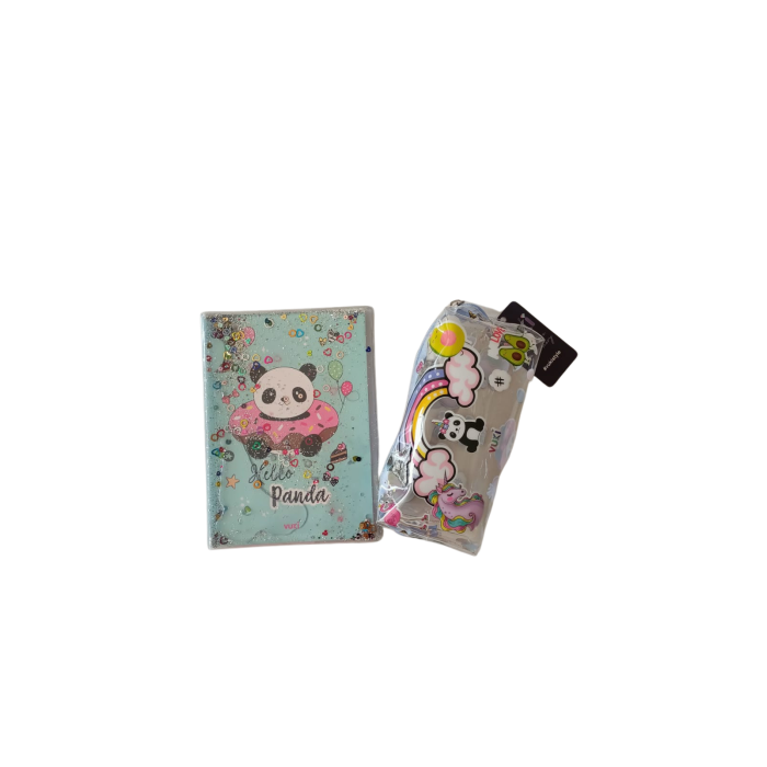 Simli ve Sulu Kapaklı A5 Defter ve Kalemlik Set2