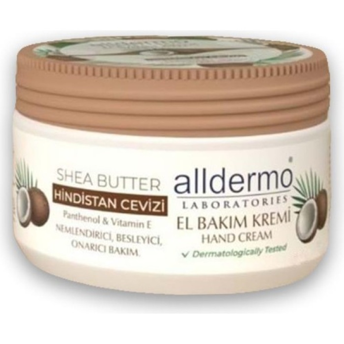 Alldermo El Kremi Shea Butter - Hindistan Cevizi Kavanoz 250Ml