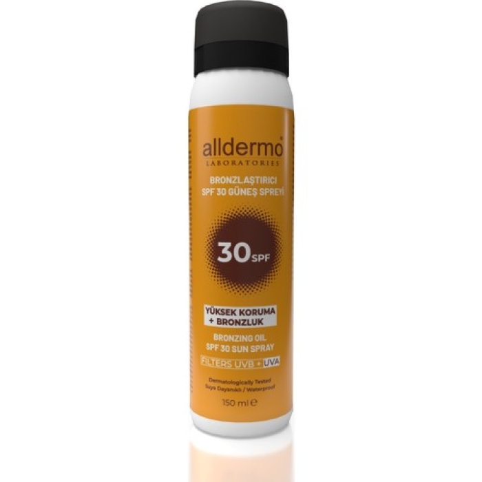 Alldermo Güneş Spreyi Bronzlaştırıcı Spf30 150Ml