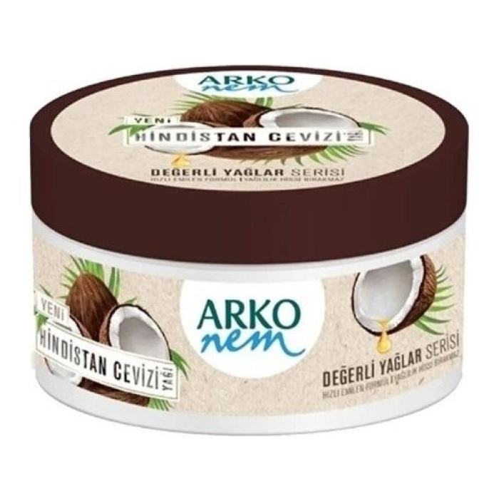 Arko Nem Krem Kavanoz Değerli Yağlar Hindistan Cevizi 250Ml