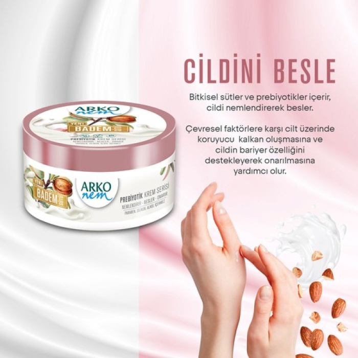 Arko Nem Krem Prebiyotik Badem Sütü 250Ml