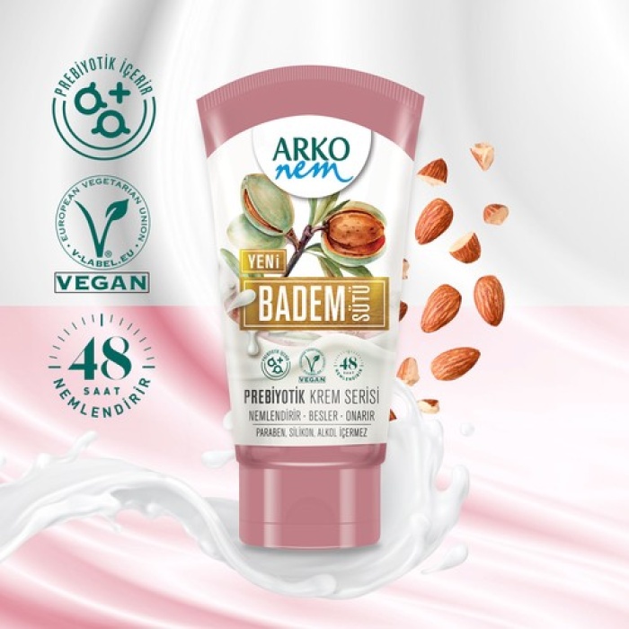 Arko Nem Krem Prebiyotik Badem Sütü 60Ml
